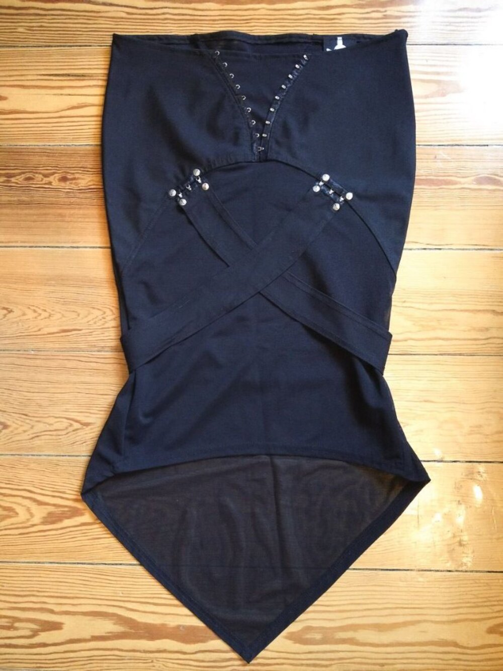 EXTREME ISO - LIP SERVICE "STATE OF CONSTRICTION III" MIDI SKIRT - Picture 2 of 3